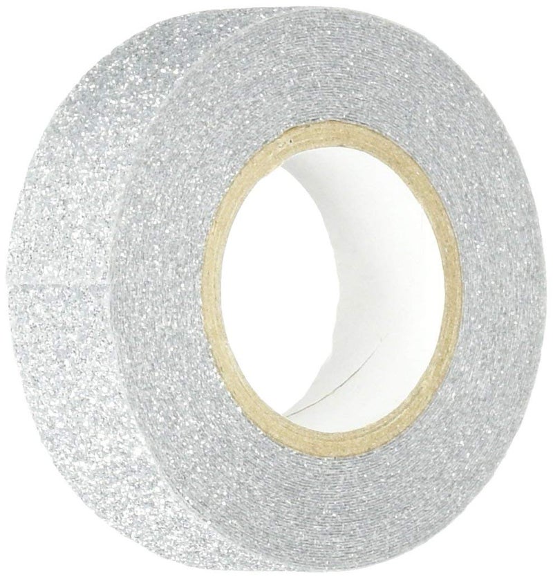 Best Creation Inc Best Creation GTS001 Glitter Tape, 15mm by 5m, Silver - Image 1